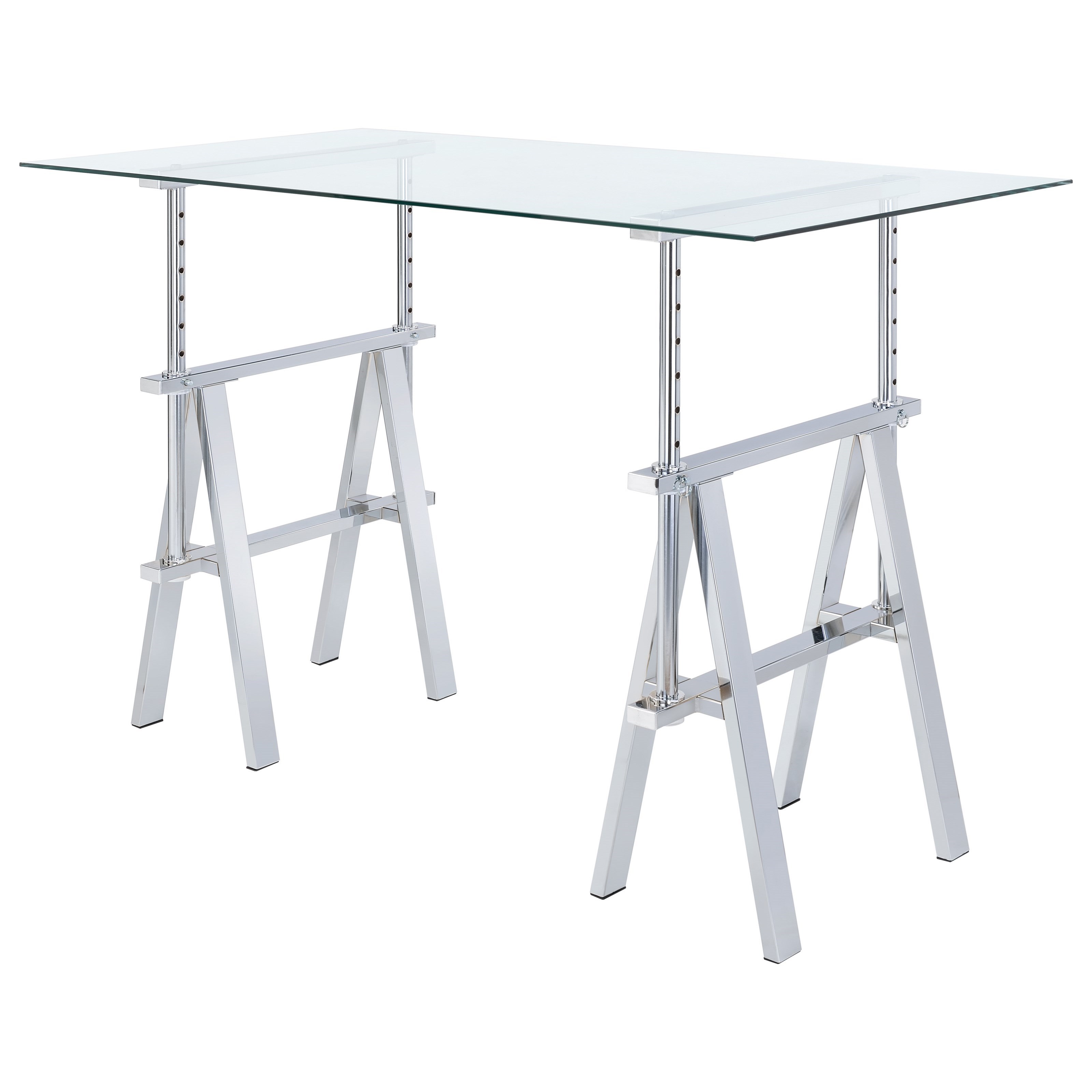 Coaster Adjustable Writing Desk with Sawhorse Legs Rife's Home